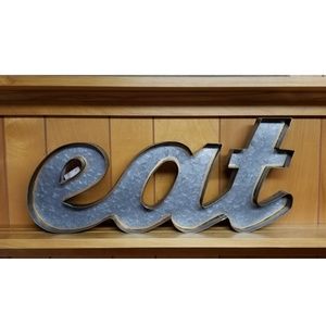 "EAT" Iron Wall Sign